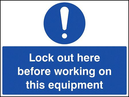 Lockout here before working on this equipment