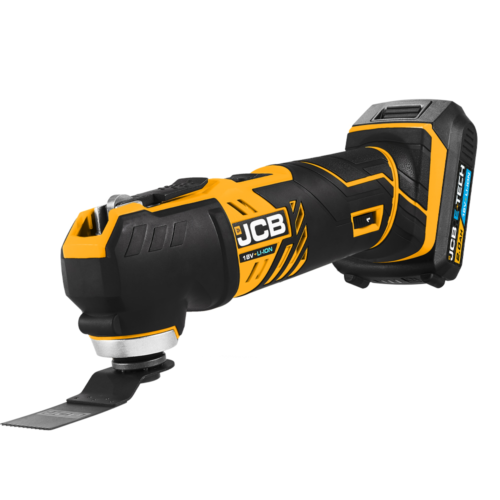 UK Suppliers JCB 18V Multi-Tool with 2.0ah and 4.0ah batteries in W-Boxx 136 power tool case
