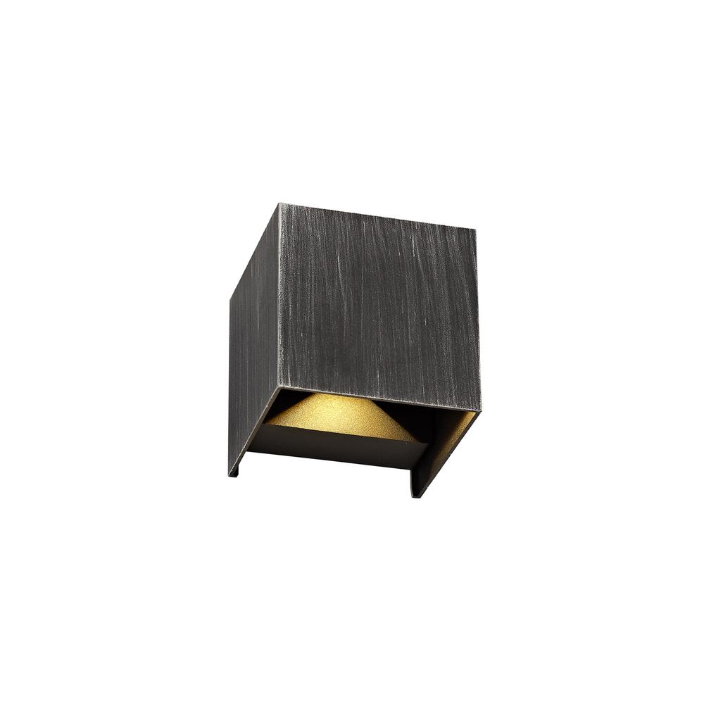 Luxuria Cassiopeia Up & Downward Lighting Wall Light 2x3W LED 3000K 400lm IP54 Black/Silver