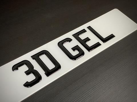 3D Gel Number Plates for Car Manufacturers