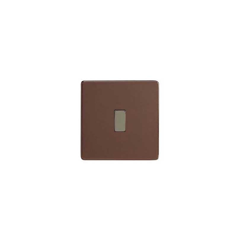 Varilight Screw Less Flat Plate 1G Intermediate Mocha