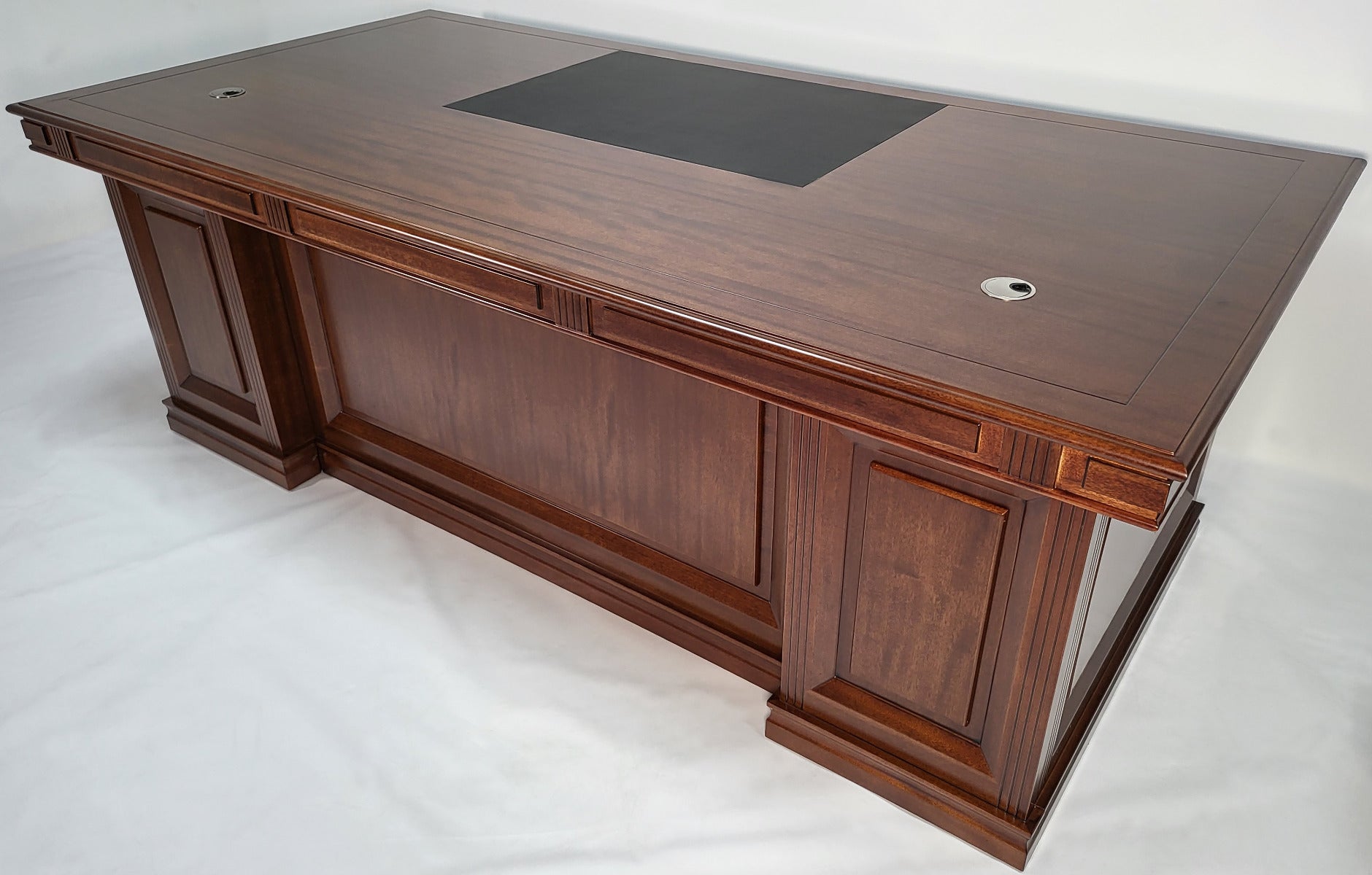 Providers Of Stunning Large Real Light Walnut Veneer Executive Office Desk - JN1001 North Yorkshire