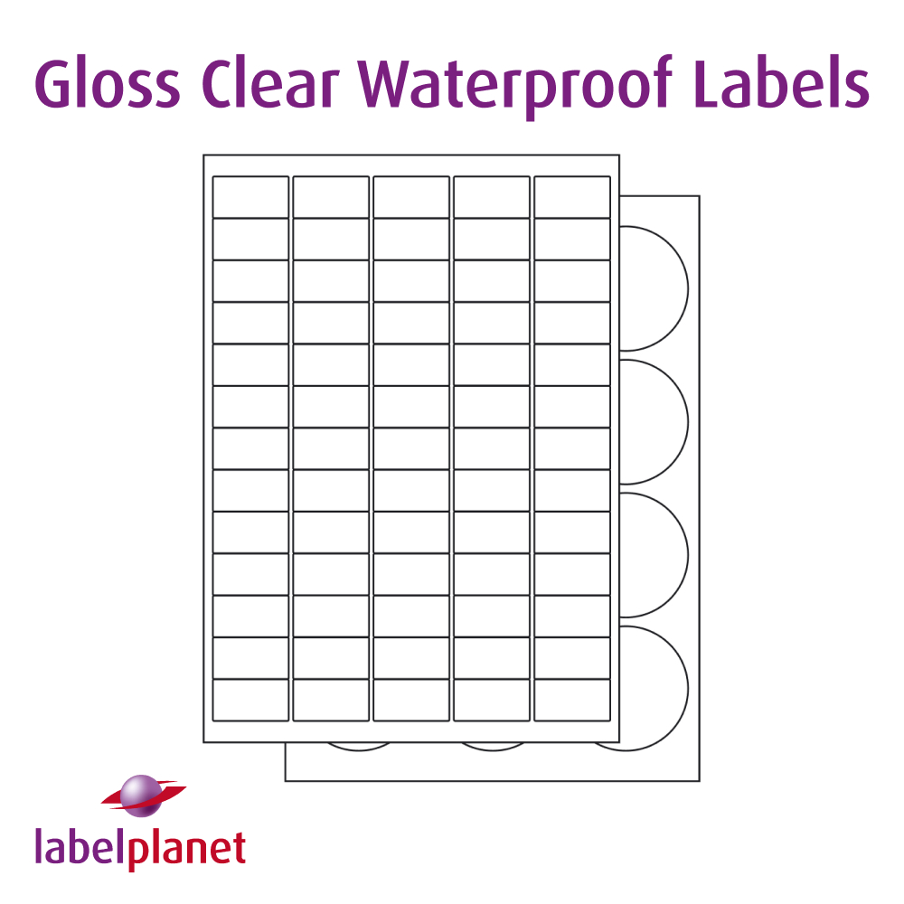 Gloss Clear Waterproof Labels