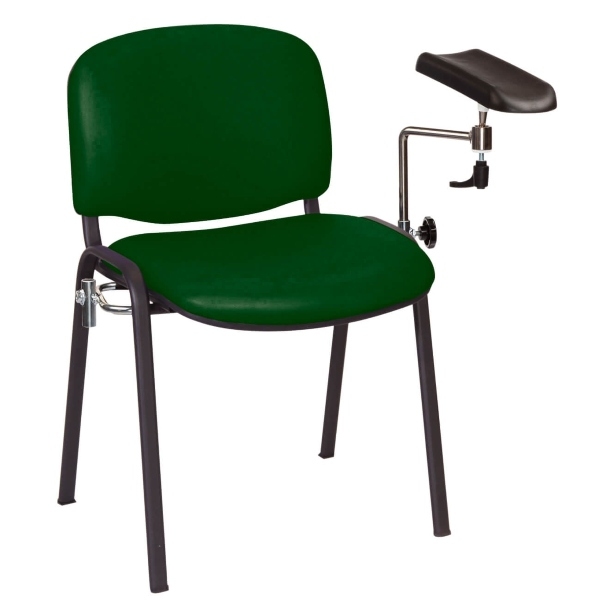 Phlebotomy Chair - Vinyl Anti-Bacterial Seats - Green