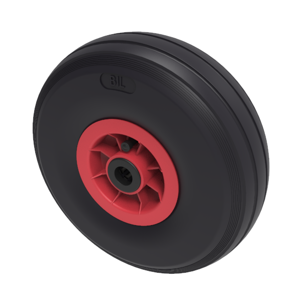 Pneumatic 400mm Plain Bearing Wheel 200kg Load