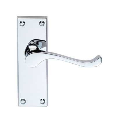 DL55CP Victorian Scroll Lever Latch CP