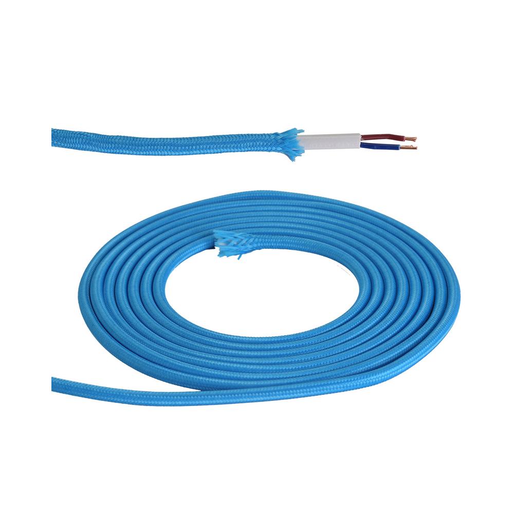 Luxuria Glorelle 1m Blue Braided 2 Core 0.75mm Cable