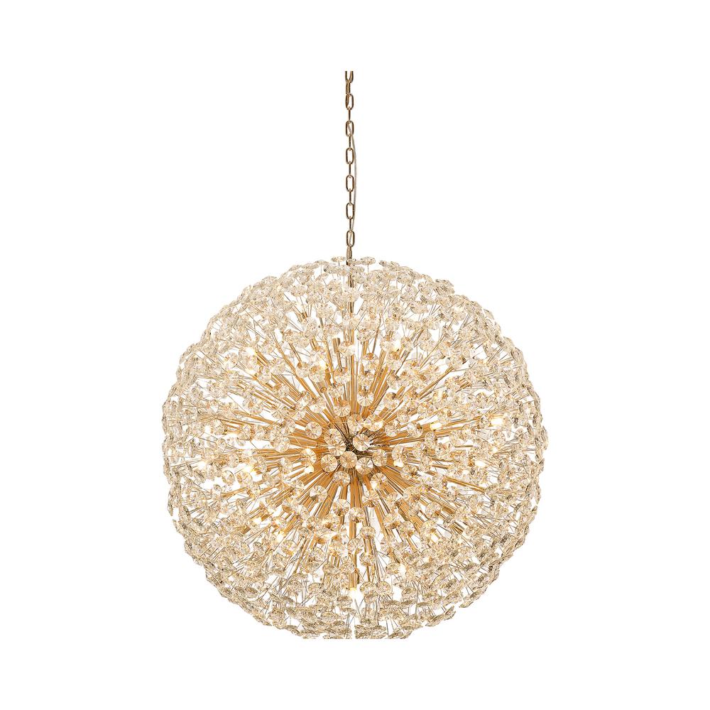 Luxuria Paramount 100cm Pendant 1m Sphere 48 Light G9 French Gold / Crystal