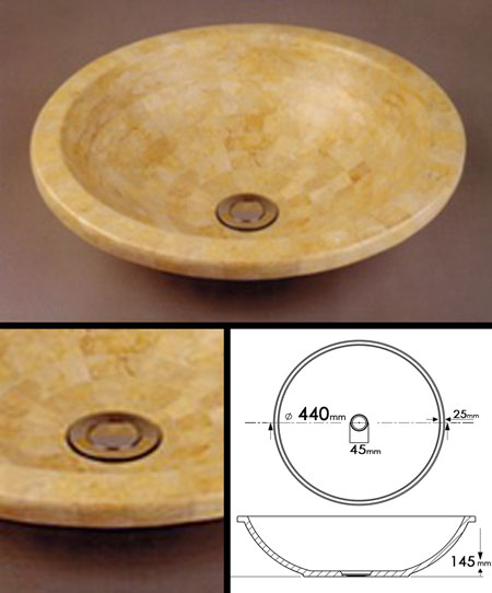 Marble Mosaic Sink (66D)