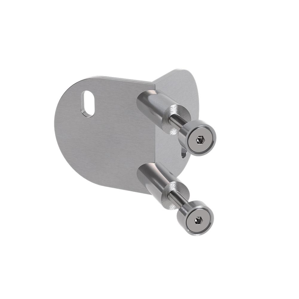 Wall Bracket External Corner, 48.3mm 316 Stainless - Satin Finish