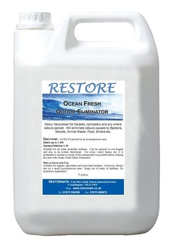 UK Suppliers Of Ocean Fresh Odour Eliminator (5L) For The Fire and Flood Restoration Industry
