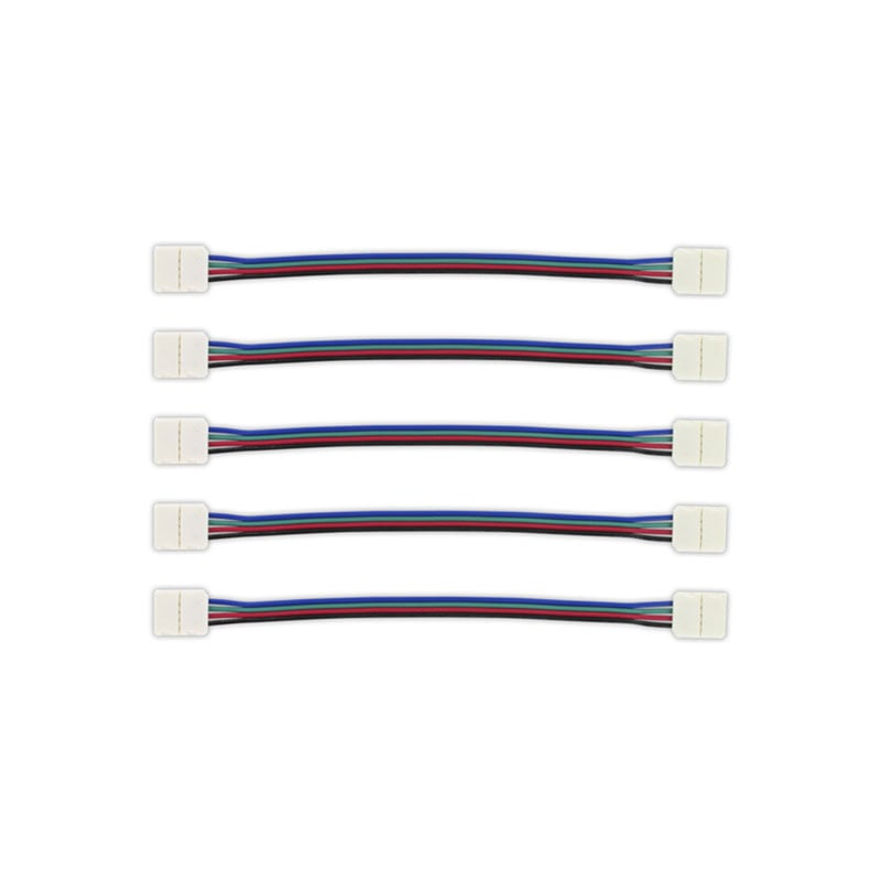 Integral 2-Way Connector 150mm Wire For IP33 / IP20 10mm RGB Strip (Pack of 5)