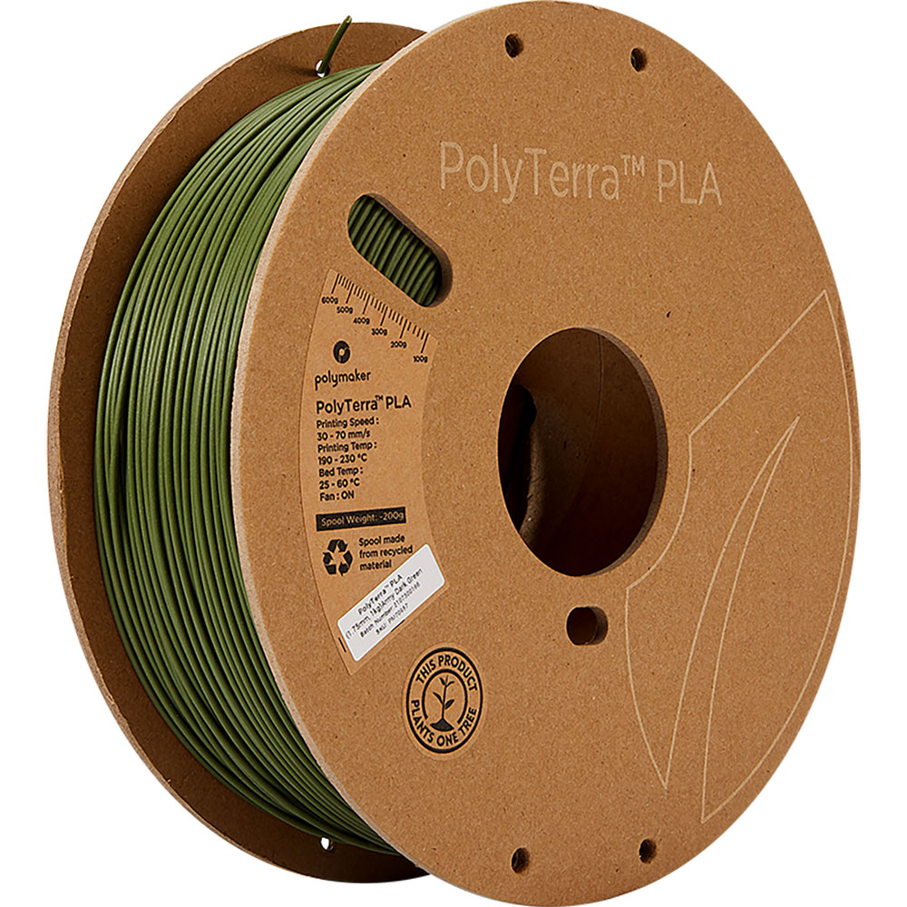 PolyTerra PLA Army Dark Green 1.75mm 1Kg
