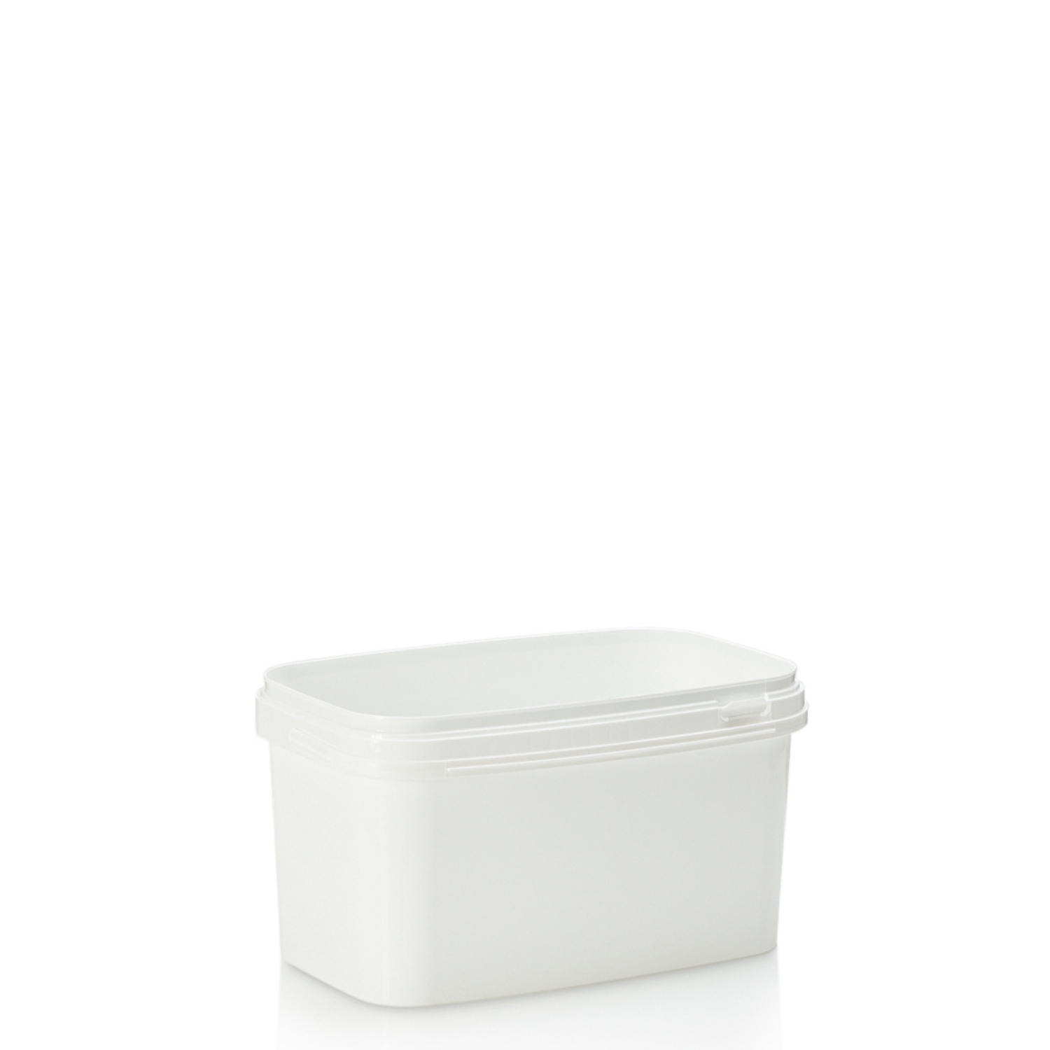 10ltr White PP Rectangular Tamper Evident Pail with Plastic Handle