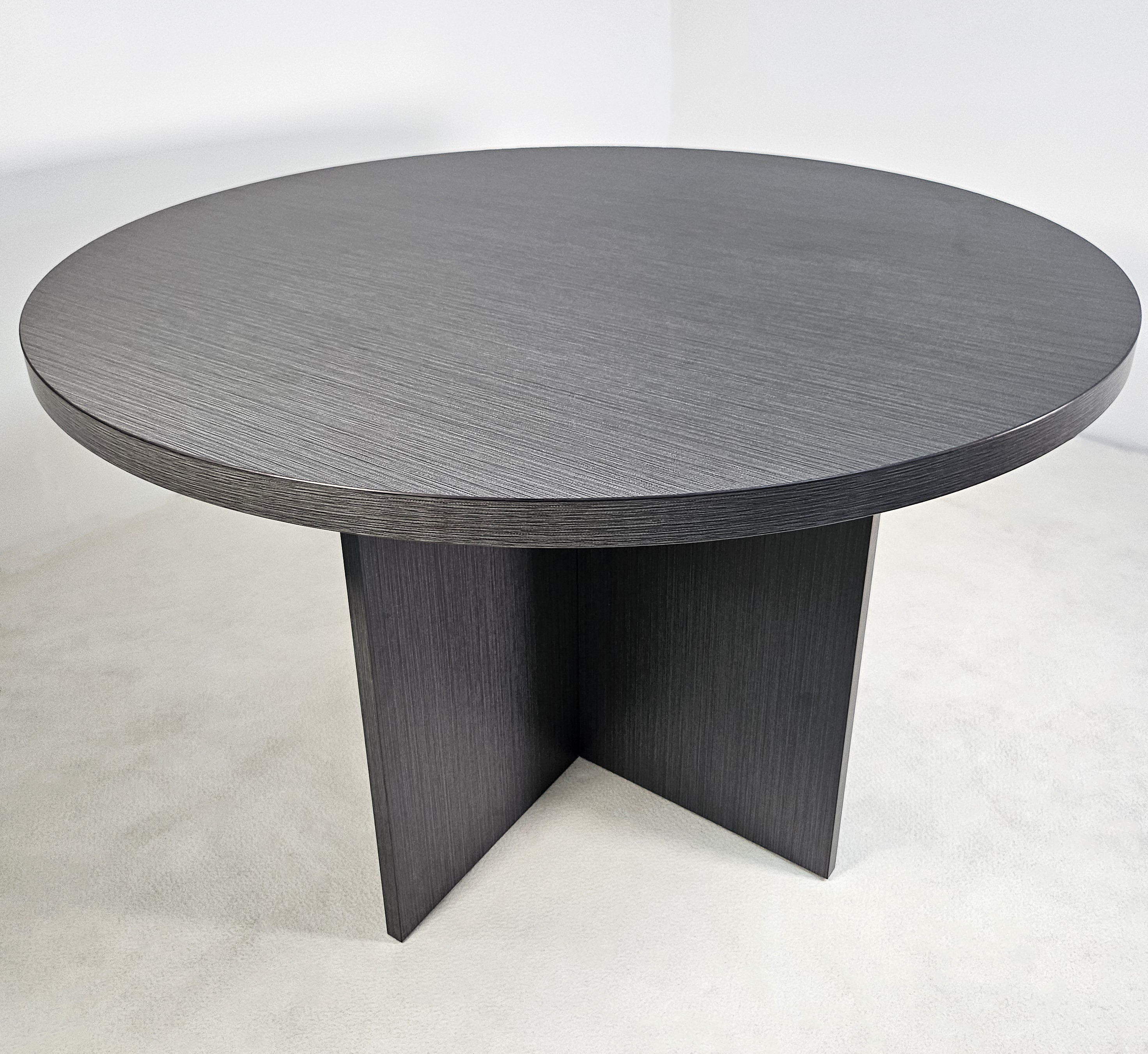 Specialising In Grey Oak Melamine Round Meeting Table - 1200mm - WKO-RT012 North Yourkshire