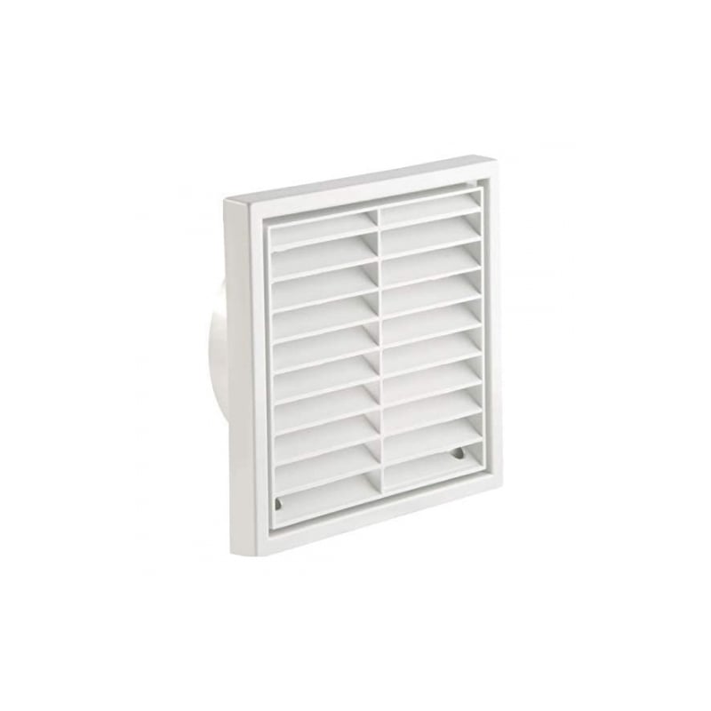 Manrose 100mm 4" Fixed Louvre Grille White
