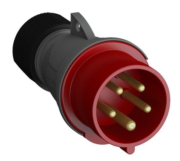2CMA101984R1000 Easy & Safe Series&#44; IP44 Red Cable Mount 3P+E Industrial Power Plug&#44; Rated At 32A&#44; 4