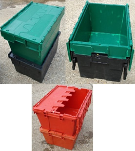 880x540x240 Red Open Top Box / Crate For Industrial Industry