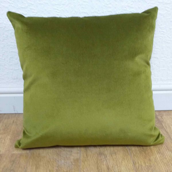 Olive Green Velvet feel Fabric Scatter Cushion or Cover.