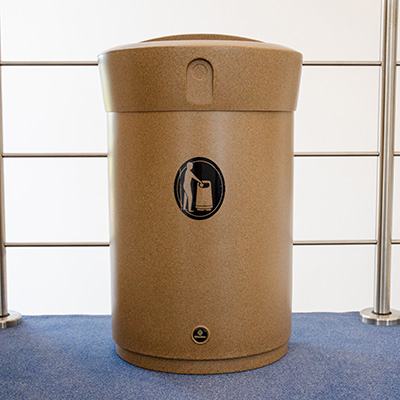 Manufacturers Of Envoy&#8482; Litter Bin - 110 Litres - Sandstone
                                    
	                                    Lock and Liner Included