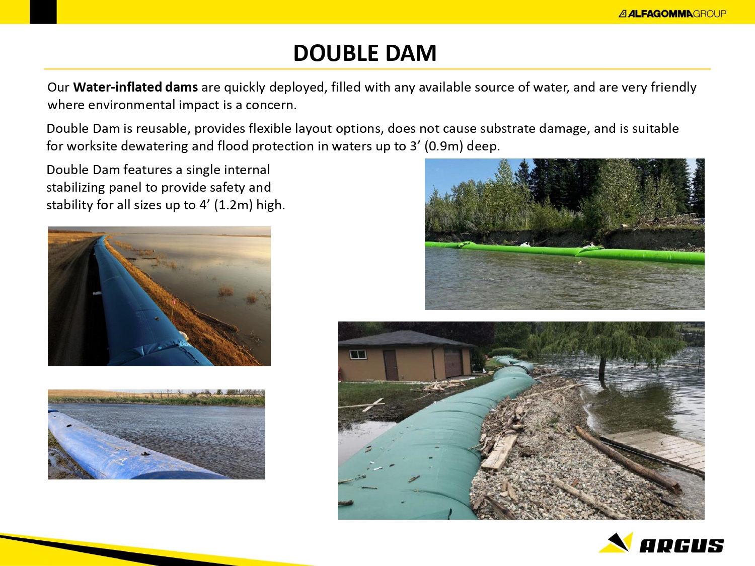 Alfagomma Water Barrier - Double Dam - FLOOD PROTECTION