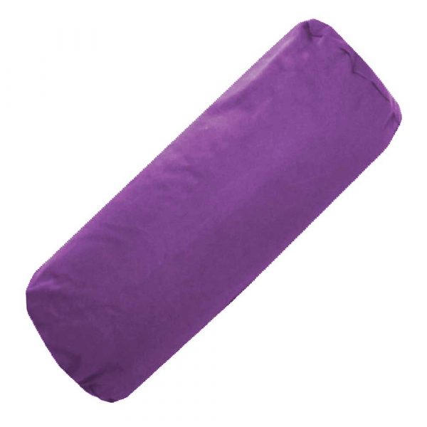 Purple Cotton Drill Bolster 8&#34; x 17&#34; Cylinder Shape.