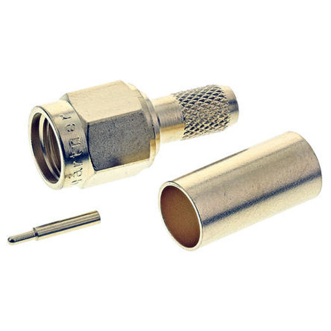 Telegartner J01150A0031 (100024601) Straight 50 OHM Cable Mount SMA Connector Plug Solder Termination RG142, RG223, RG400,
