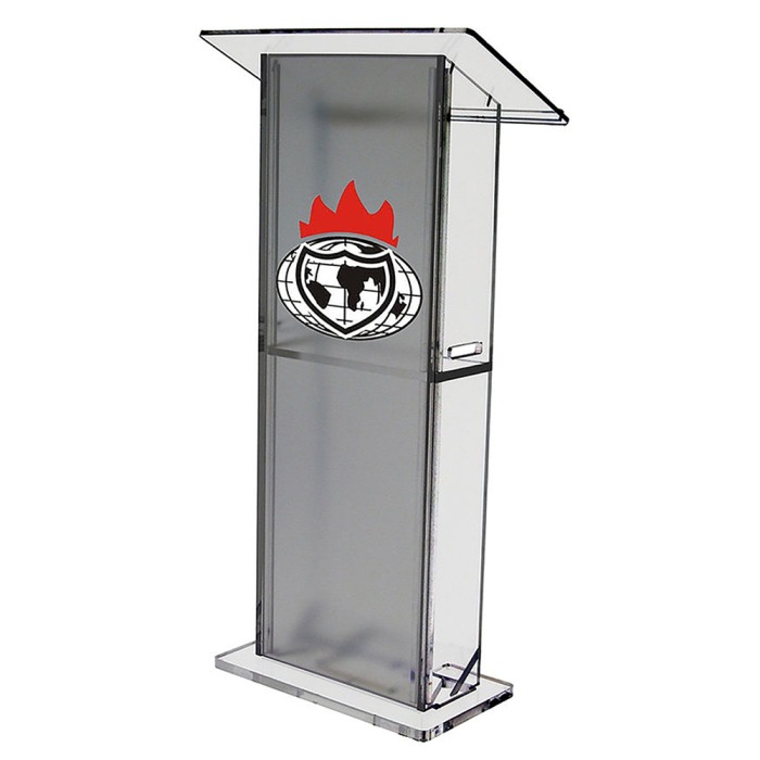 Folding Acrylic Podium with Frosted Front