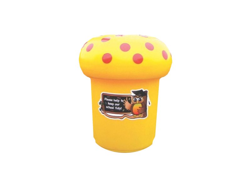 Bespoke Mushroom Litter Bin &#8211; Yellow