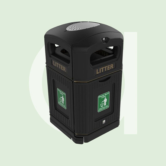 Commercial Supplier of Heritage Square XL Litter Bin