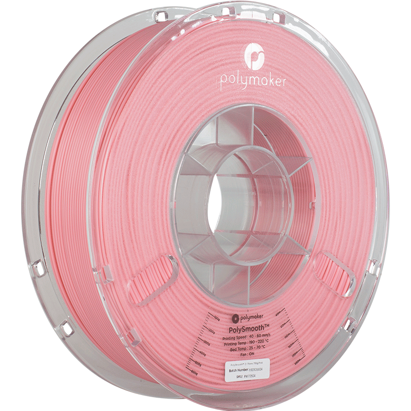 PolySmooth Pink 2.85mm 750gms 3D Printing Filament