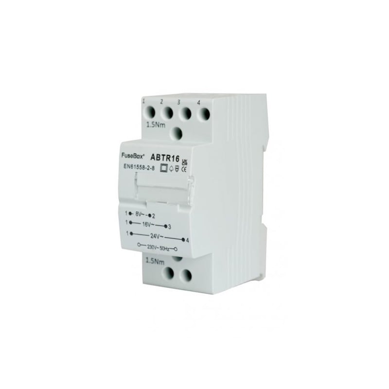 FuseBox ABTR16 230V Bell Transformer 8V 1A