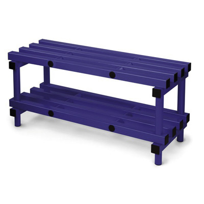 Plastic Bench Seating With Undershelf