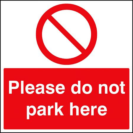 Please do not park here