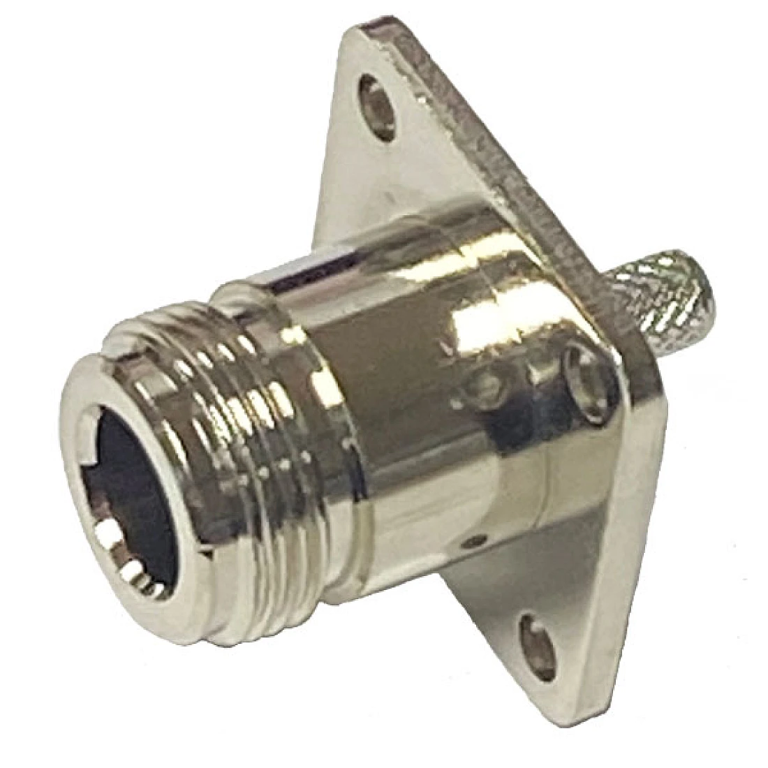 NPAJCR5801 N PANEL CRIMP JACK 4 HOLE FIXING FOR RG58