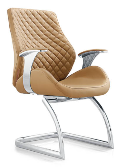 Beige Leather Executive Visitors Chair - J1107C Near Me