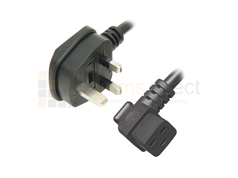 230V 13a Plug to C19 Right Angle Socket Adapter
[R-213/C19/2.]
