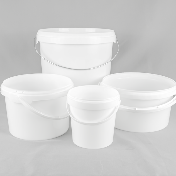 Suppliers of Round White Plastic Buckets/Pails UK