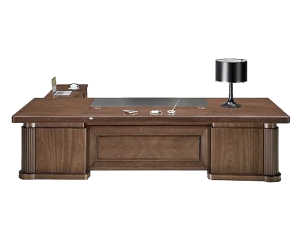 Specialising In Extra Large Stylish Executive Office Desk with Pillar Design - 2800mm / 3000mm / 3200mm - K3Y281 UK