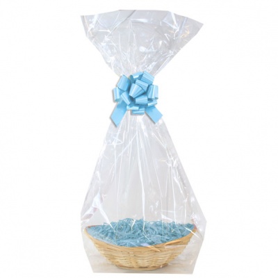 Complete Gift Basket Kit - (22cm) BAMBOO MEDIUM OVAL / BLUE ACCESSORIES