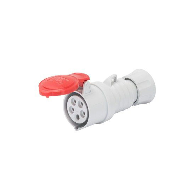 Gewiss Straight Connector Red IP44 3P+N+E 32A 400V