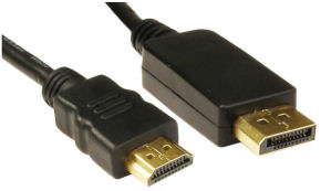 M65-02 2 Mtr Display Port (Male) to HDMI (Male) Adaptor/ Converter cable ( DSP / DisplayPort - HDMI )