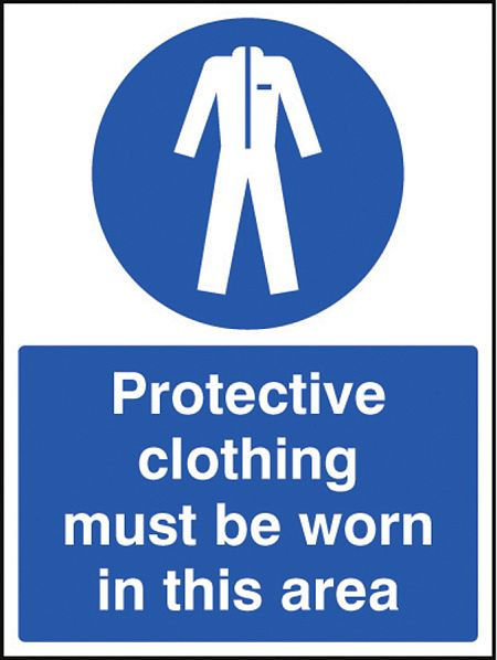 Protective clothing must be worn in area