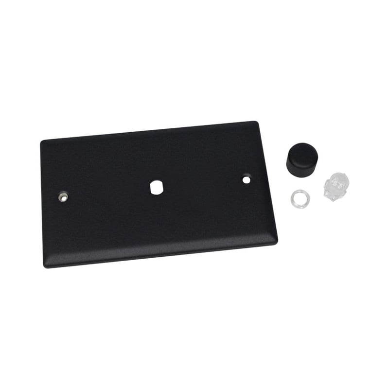 Varilight Urban 1G Twin Plate Matrix Faceplate Kit Matt Black for Rotary Dimmer Standard Plate