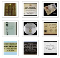 Engraves For Commemorative Wall Plaques For Historic Residences