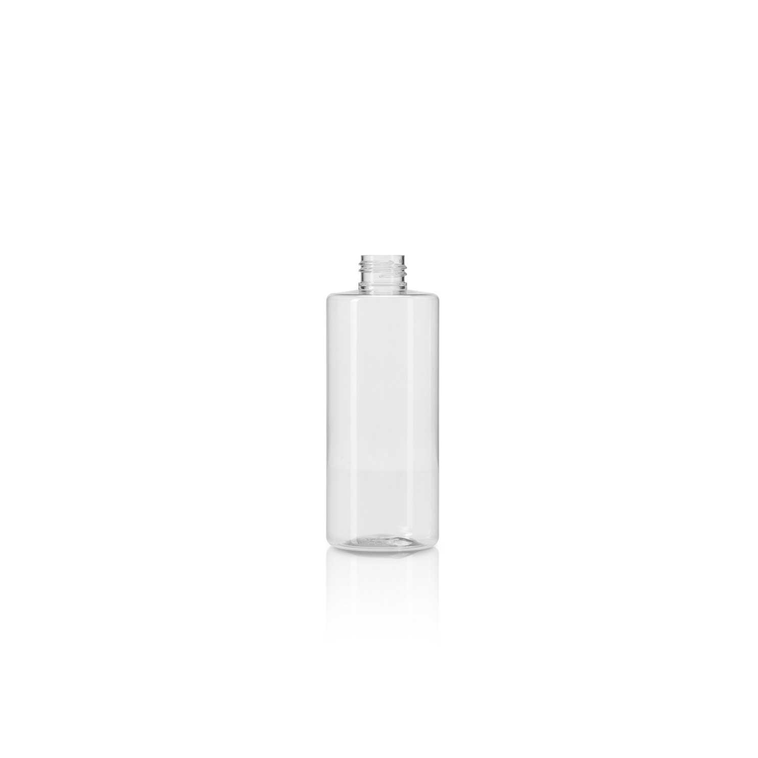 250ml Clear PET Tubular Bottle (24/410 Neck)