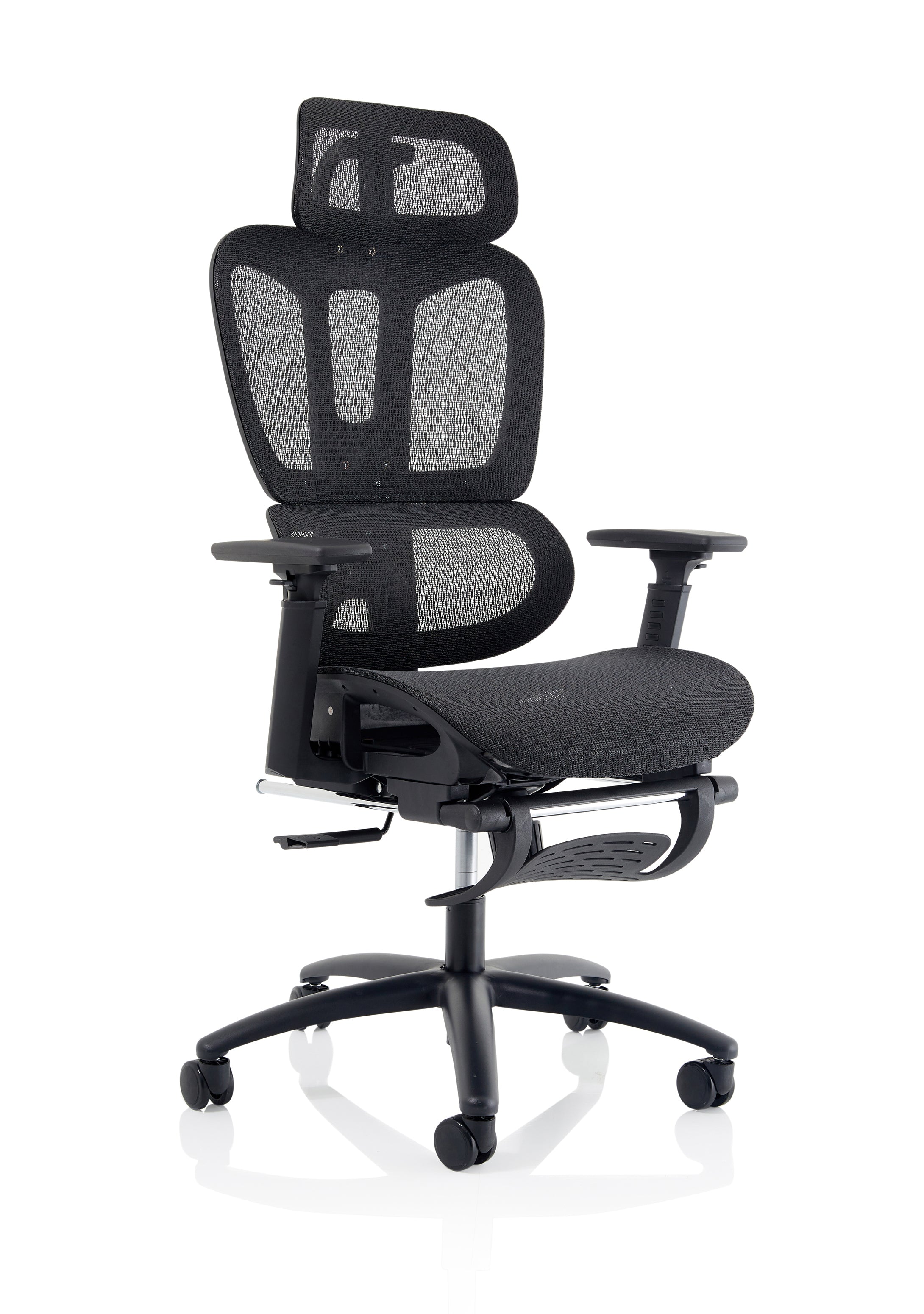 Specialising In Horizon Black Mesh Chair With Height Adjustable Arms and Footrest UK
