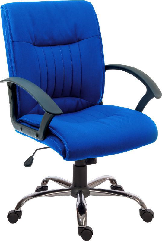 Blue Fabric Swivel Office Chair - MILAN UK