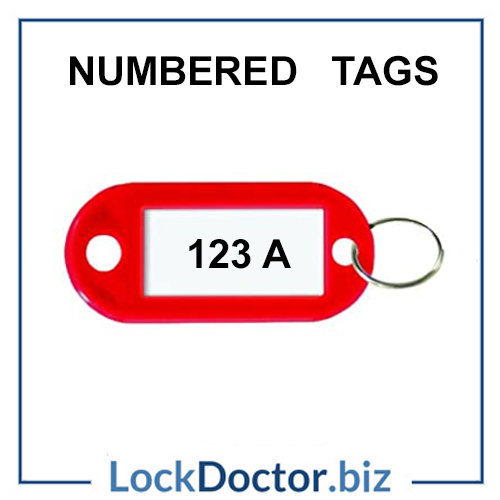 Numbered Key Tags (8 colours)