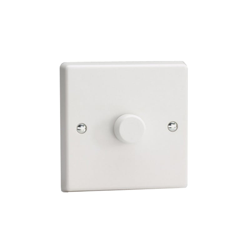 Varilight V-Pro 1 Gang LED Dimmer Switch White PVC